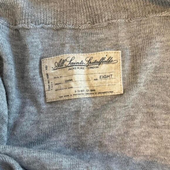 Vintage Y2K Grey AllSaints Early 2000s Top - Picture 5 of 6